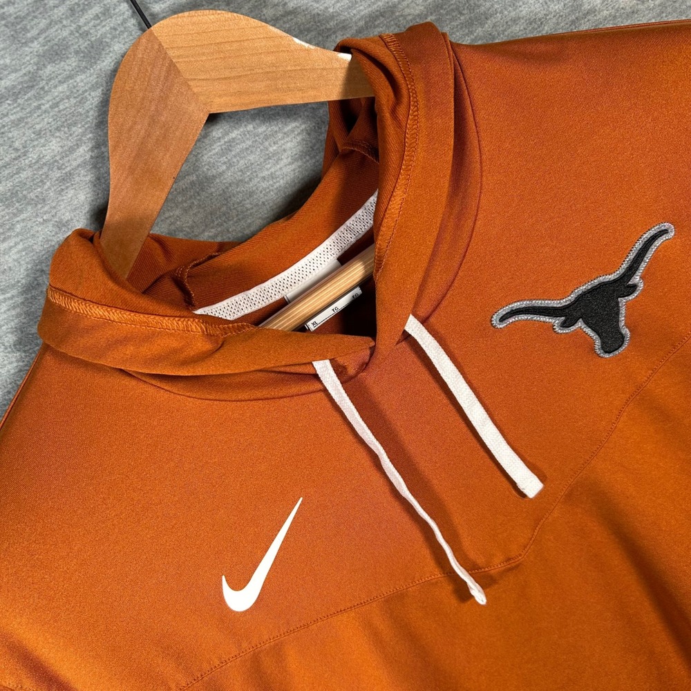 Nike Texas Longhorns Hoodie Mens XL Orange On Field Dri-FIT NCAA College SEC